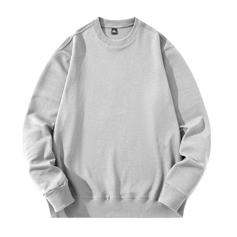 Unisex Oversize Rundhals-Sweatshirt aus Baumwollmischung mit gerippten Bündchen – Marzano