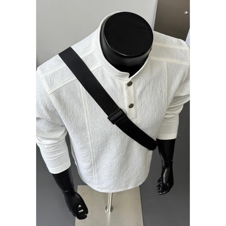 Herren Hochwertiger Langarmpullover mit Knopfleiste Echo Archive