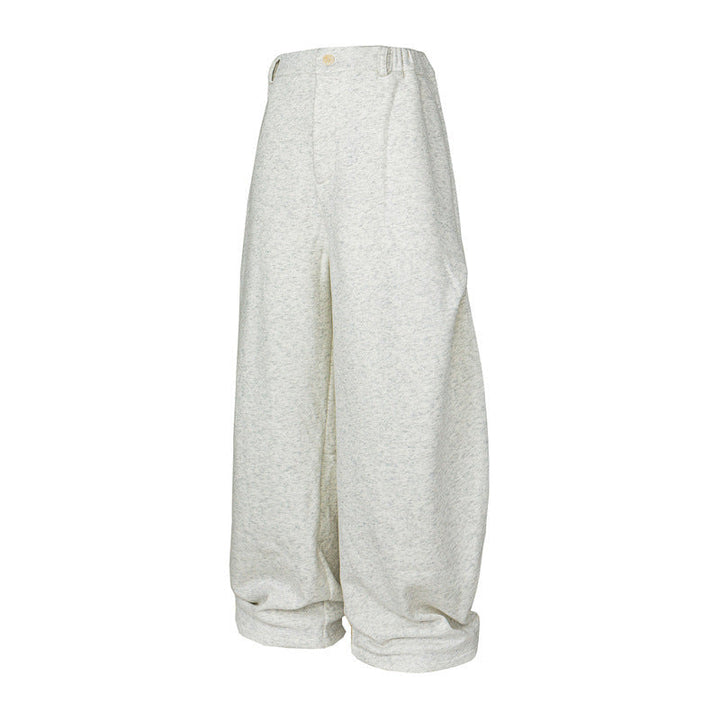 Damen Weite High-Waist Jogginghose aus French-Terry mit umgeschlagenem Saum Echoarchiv