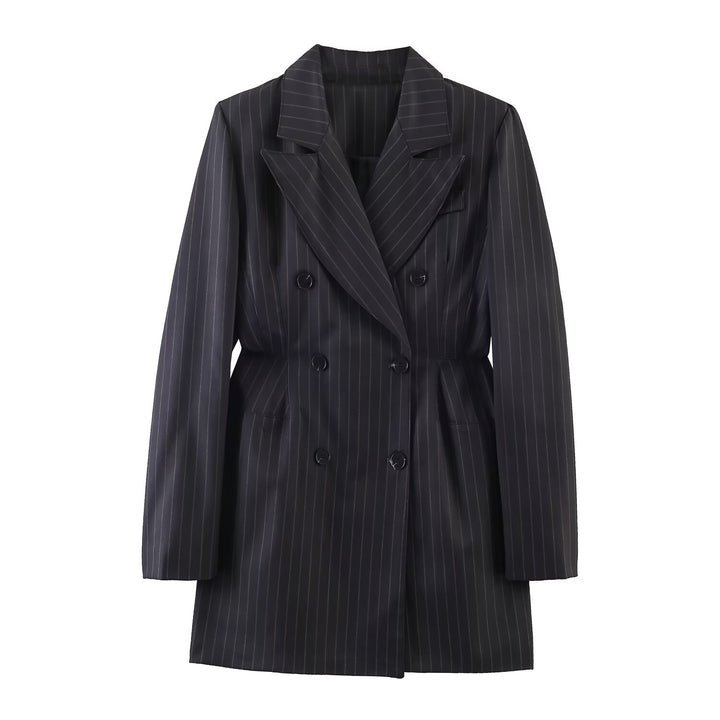 Damen Doppelreihiger Nadelstreifen-Blazer mit taillierter Silhouette Echo Archiv