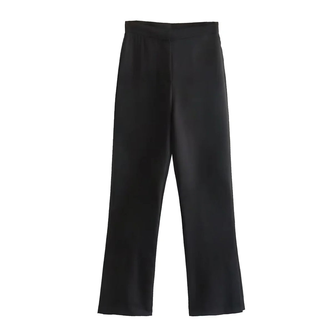 Damen Elegante Stretch-Hose mit geradem Bein und Bügelfalte Echo Archiv