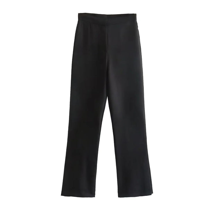 Damen Elegante Stretch-Hose mit geradem Bein und Bügelfalte Echo Archiv