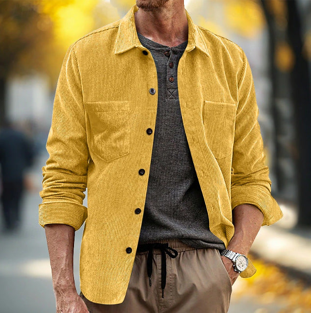 Stylische Herrenhose aus Cord mit praktischen Taschen und funktionalem Design – Echoarchiv