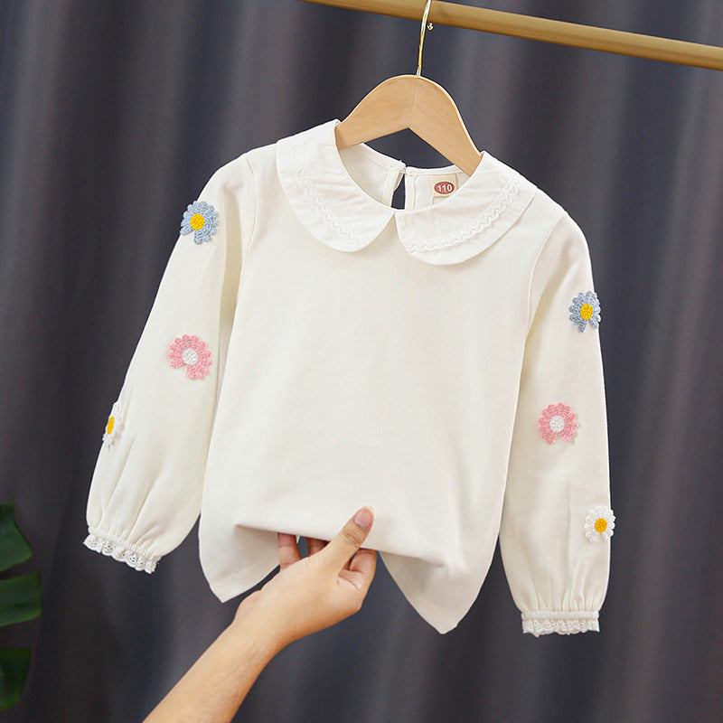 Mädchen Sweatshirt mit floralem Stickdesign Echo Archiv
