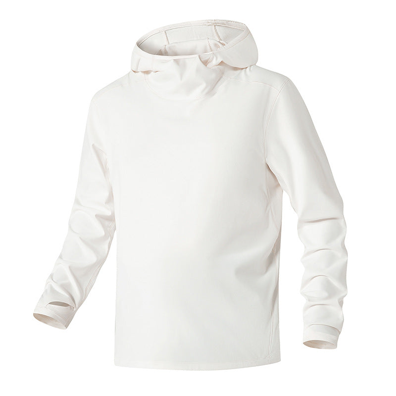 Herren Kapuzenpullover mit hohem Schalkragen aus technischem Stretchjersey Echo Archiv