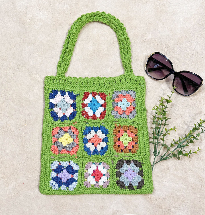 Damen Handgefertigte Häkel-Tasche Echo Archiv