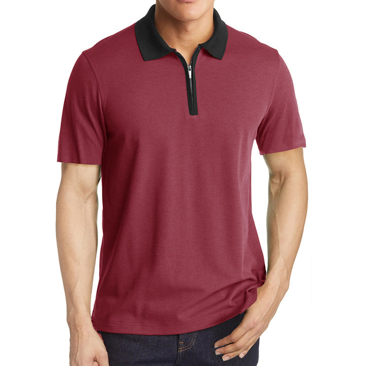 Herren Poloshirt mit kurzem Reißverschluss und stilvollem Kragen Echoarchiv