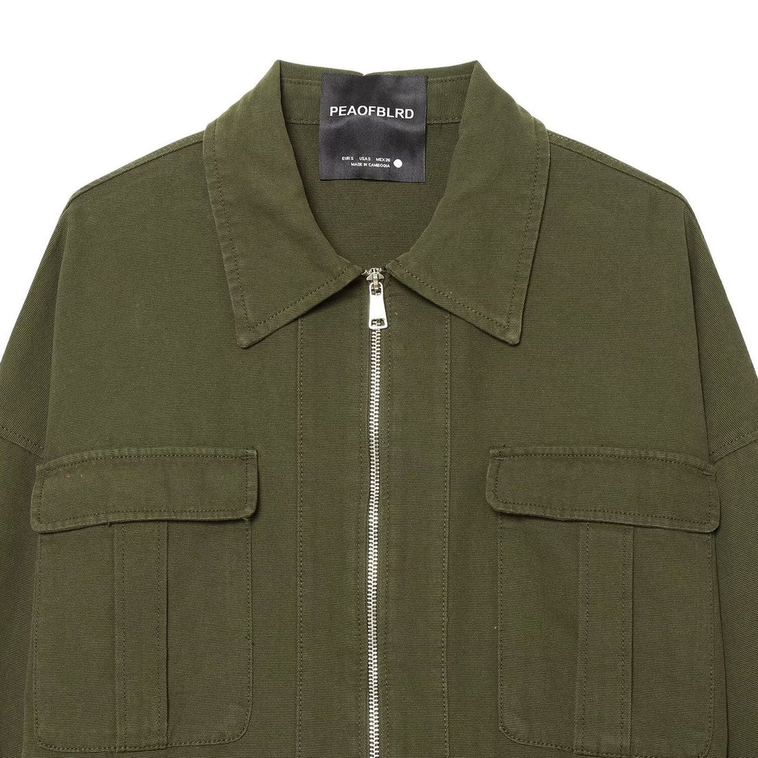 Damen Cropped Fieldjacke mit durchgehendem Reißverschluss, Pattentaschen und Tunnelzugtaillierung Echoarchiv