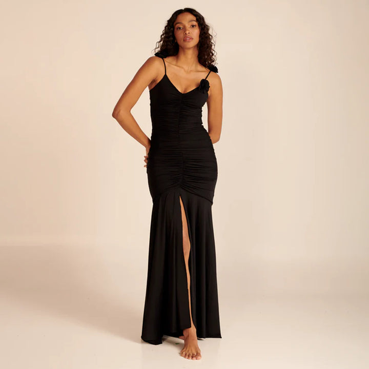 Damen Wickelkleid mit raffinierten Falten und verspielt Blumendetails Echo Archiv