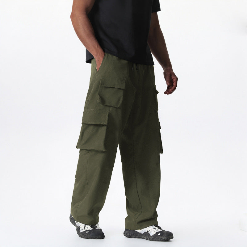 Herren Cargo-Hose mit vielseitigen Taschen und elastischem Bund – Bravaro