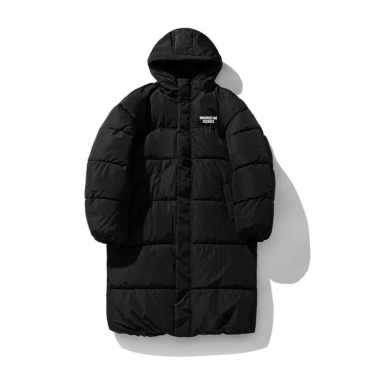 Unisex Wattierter Steppmantel mit Kapuze, Thermofutter und Tunnelzugsaum Echo Archiv