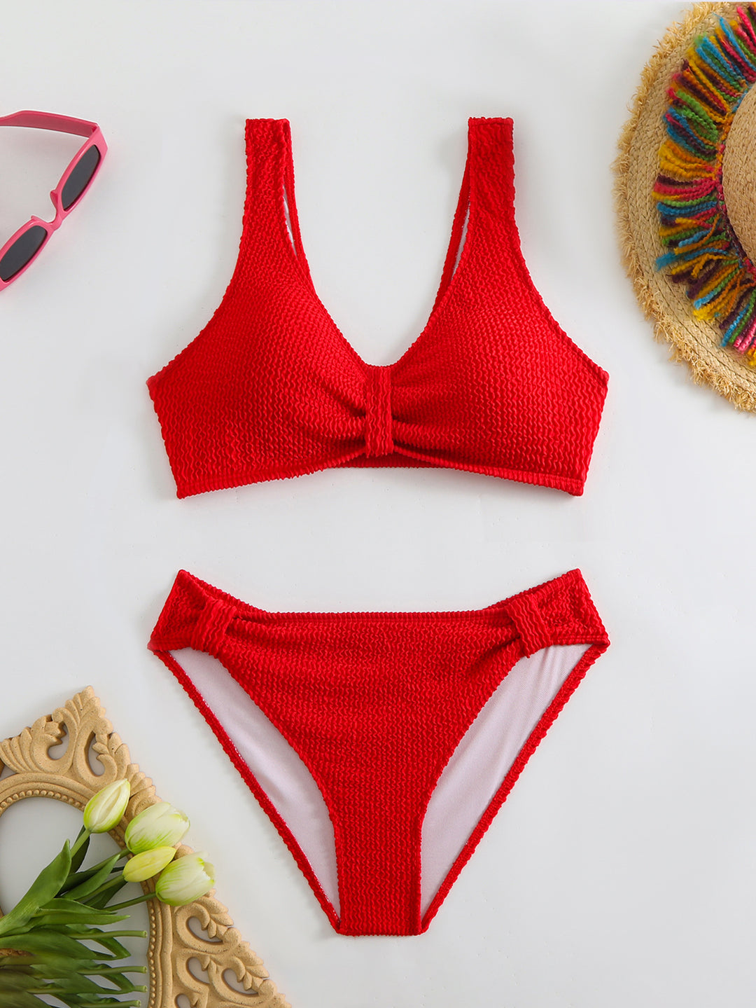 Damen Strandbikini-Set mit stylischem Wellenmuster Echo Archiv