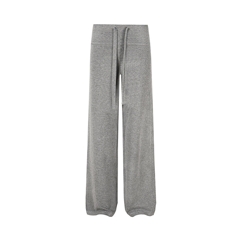 Damen Palazzo-Fleece-Hose mit hohem Komfortbund und fließendem Wide‑Leg-Schnitt Echoarchiv