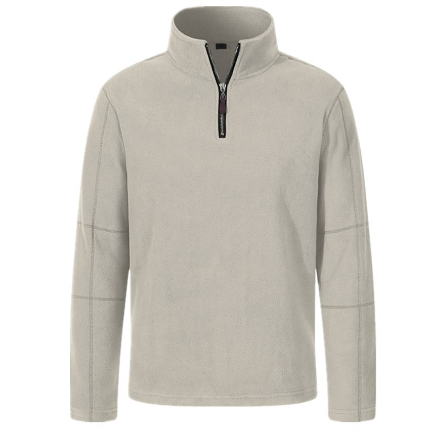 Herren Fleece-Pullover mit Stehkragen und Halbreißverschluss Echoarchiv