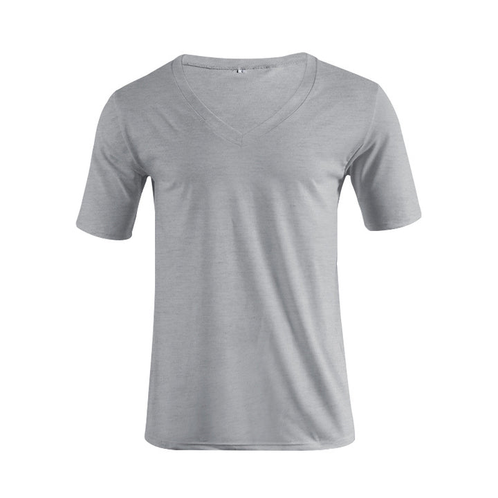 Herren nan V-Ausschnitt T‑Shirt aus feinem Jersey mit schmaler Silhouette und flachen Nähten Echo Archiv