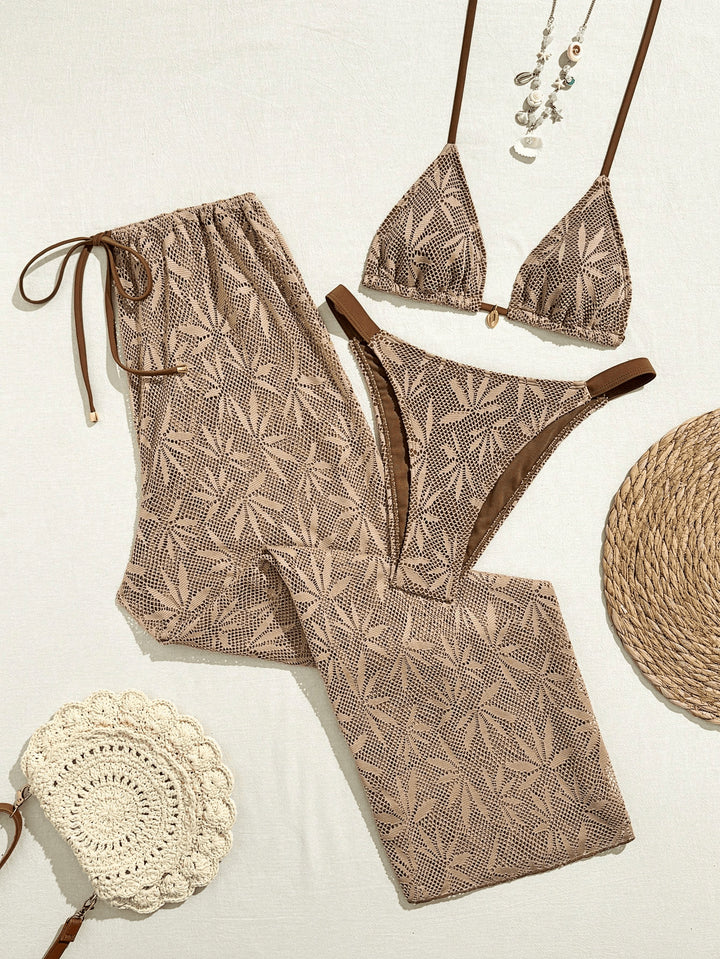 Damen Bikiniset mit modischem Häkelmuster Echo Archiv