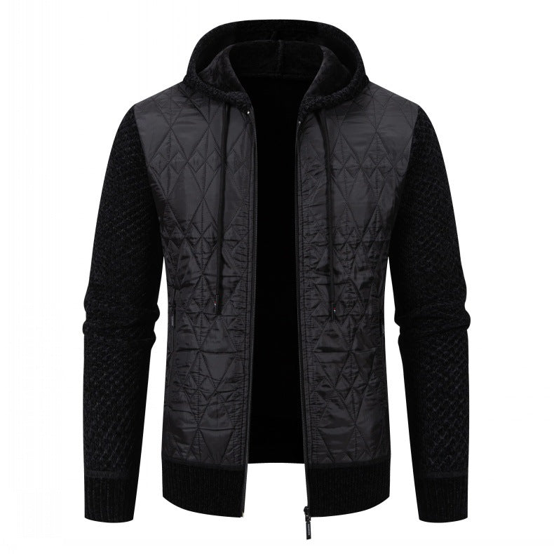 Herren gesteppte Übergangsjacke mit hohem Kragen und modernem Design Echoarchiv