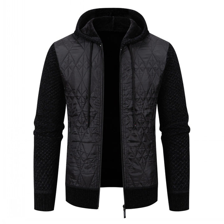 Herren gesteppte Übergangsjacke mit hohem Kragen und modernem Design Echoarchiv
