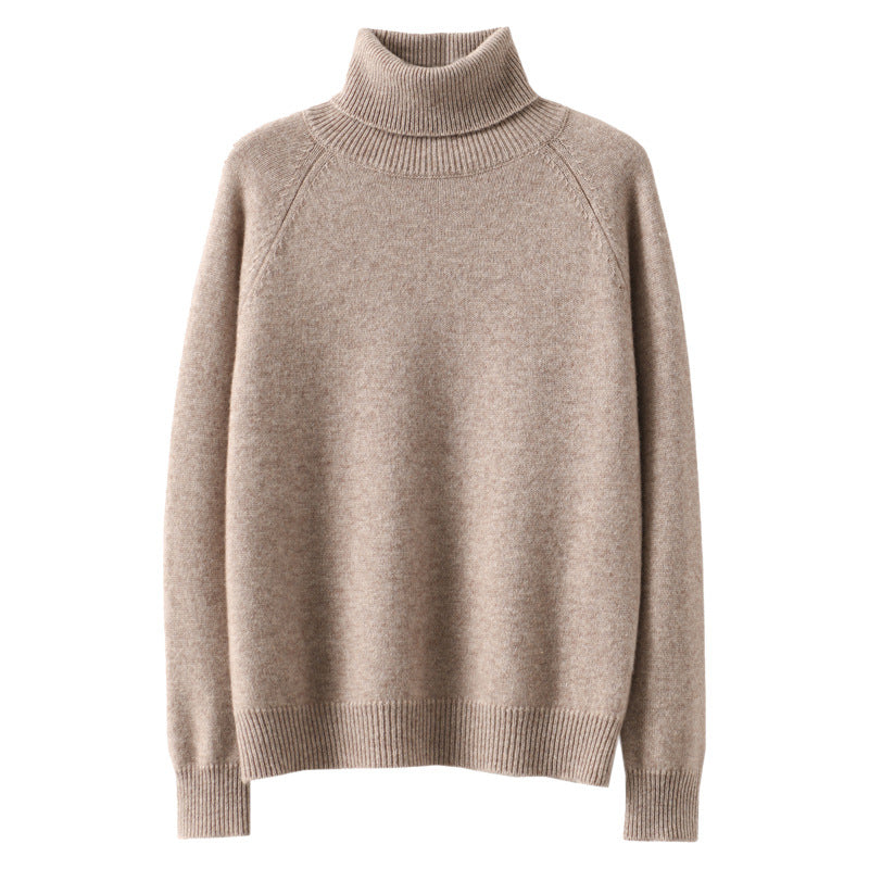 Damen Rollkragenpullover aus weichem Wollmix mit verlängerten Bündchen Echoarchiv