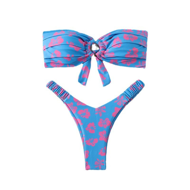 Damen Bandeau-Bikini mit raffiniertem Blumenmuster Echo Archiv