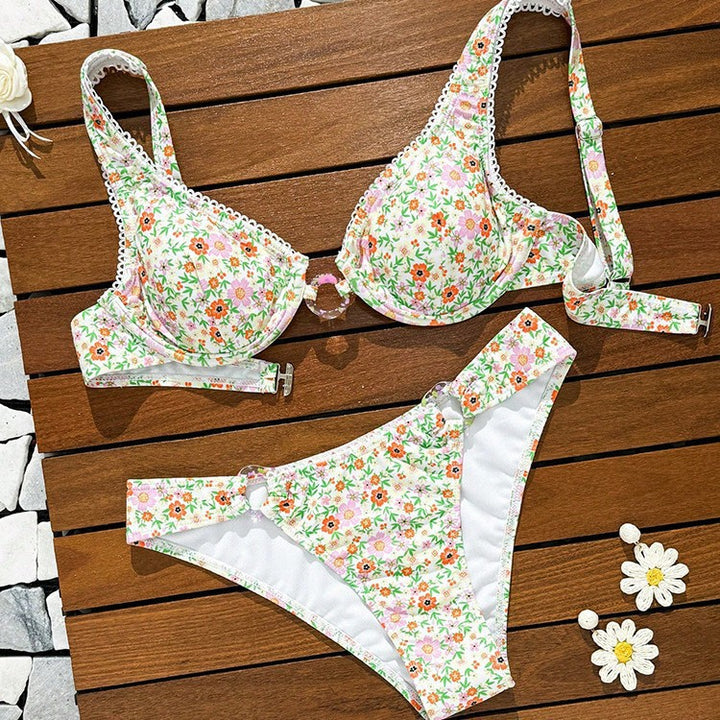 Damen Blumenmuster Bikini-Set Echo Archiv