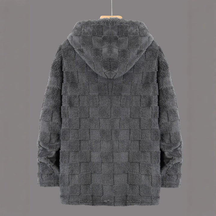 Herren Kuschelige Fleecejacke mit Kapuze und Taschen Echoarchiv