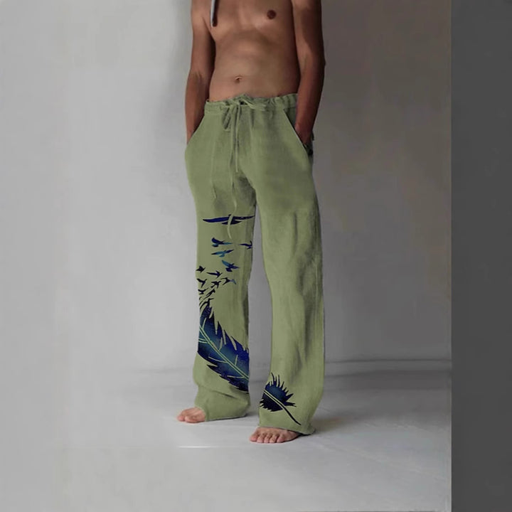 Damen Bequeme Sommerhose mit einzigartigem Federdesign Echoarchiv