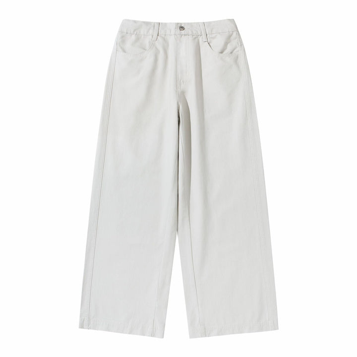 Damen High‑Waist Culotte‑Hose aus Baumwoll‑Twill mit durchgehender Mittelnaht Echoarchiv