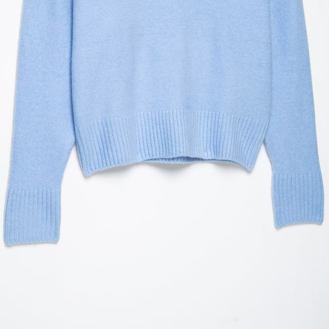 Damen Oversize V‑Ausschnitt Feinstrickpullover mit breitem Rippenbund Echoarchiv