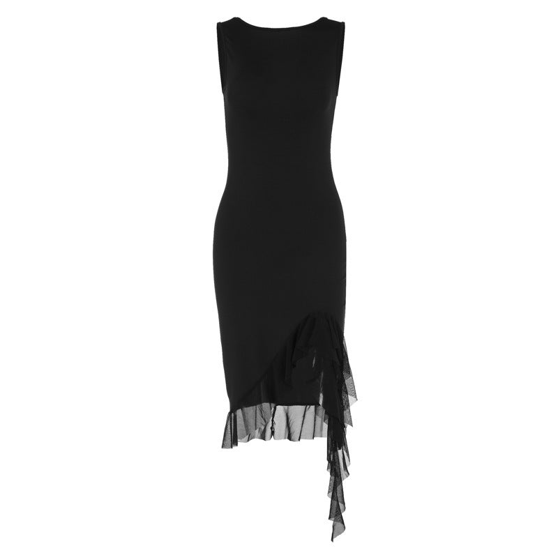 Damen Elegantes Kleid mit Rüschendetails und figurbetontem Schnitt Echo Archiv
