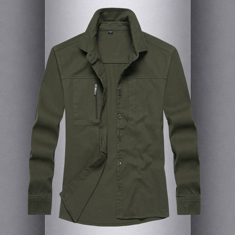 Herren Langarmshirt mit praktischen Taschen und modernem Schnitt Echoarchiv