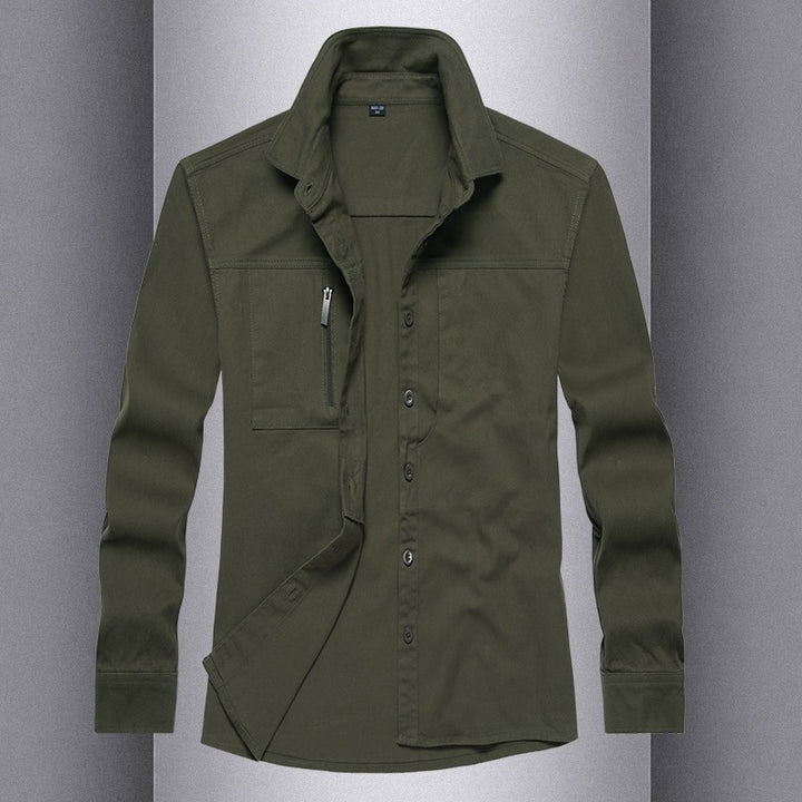 Herren Langarmshirt mit praktischen Taschen und modernem Schnitt Echoarchiv