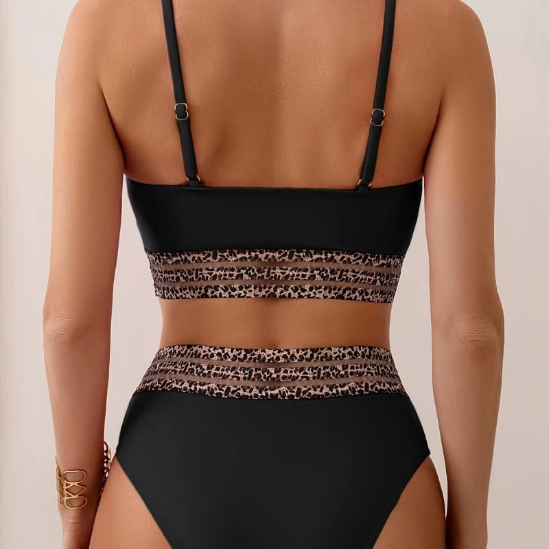Damen Bikini-Set mit stylischem hohen Bund und modischem Animal-Design Echo Archiv