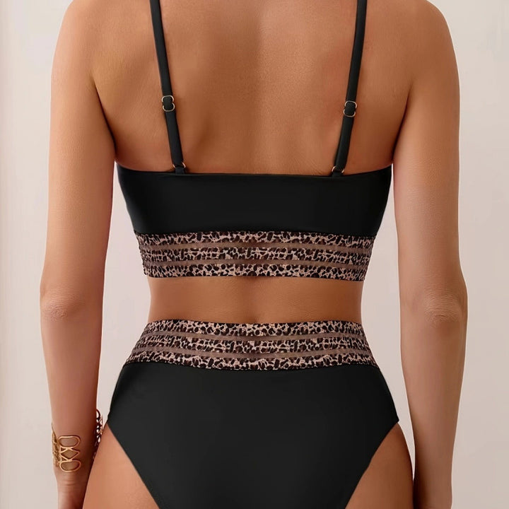 Damen Bikini-Set mit stylischem hohen Bund und modischem Animal-Design Echo Archiv