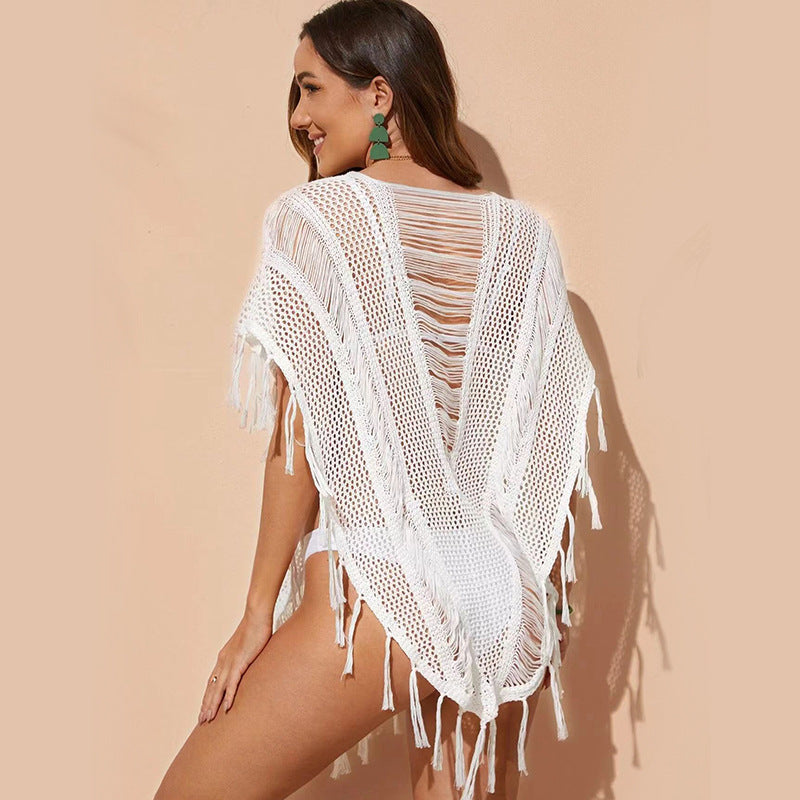 Damen gehäkelter Strandponcho Echo Archiv