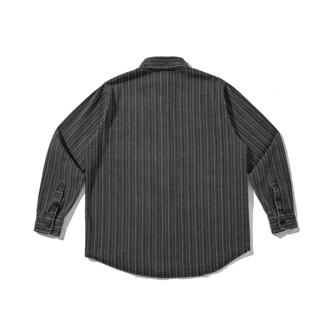 Herren Gestreiftes Workwear-Hemd mit Brusttasche Echoarchiv