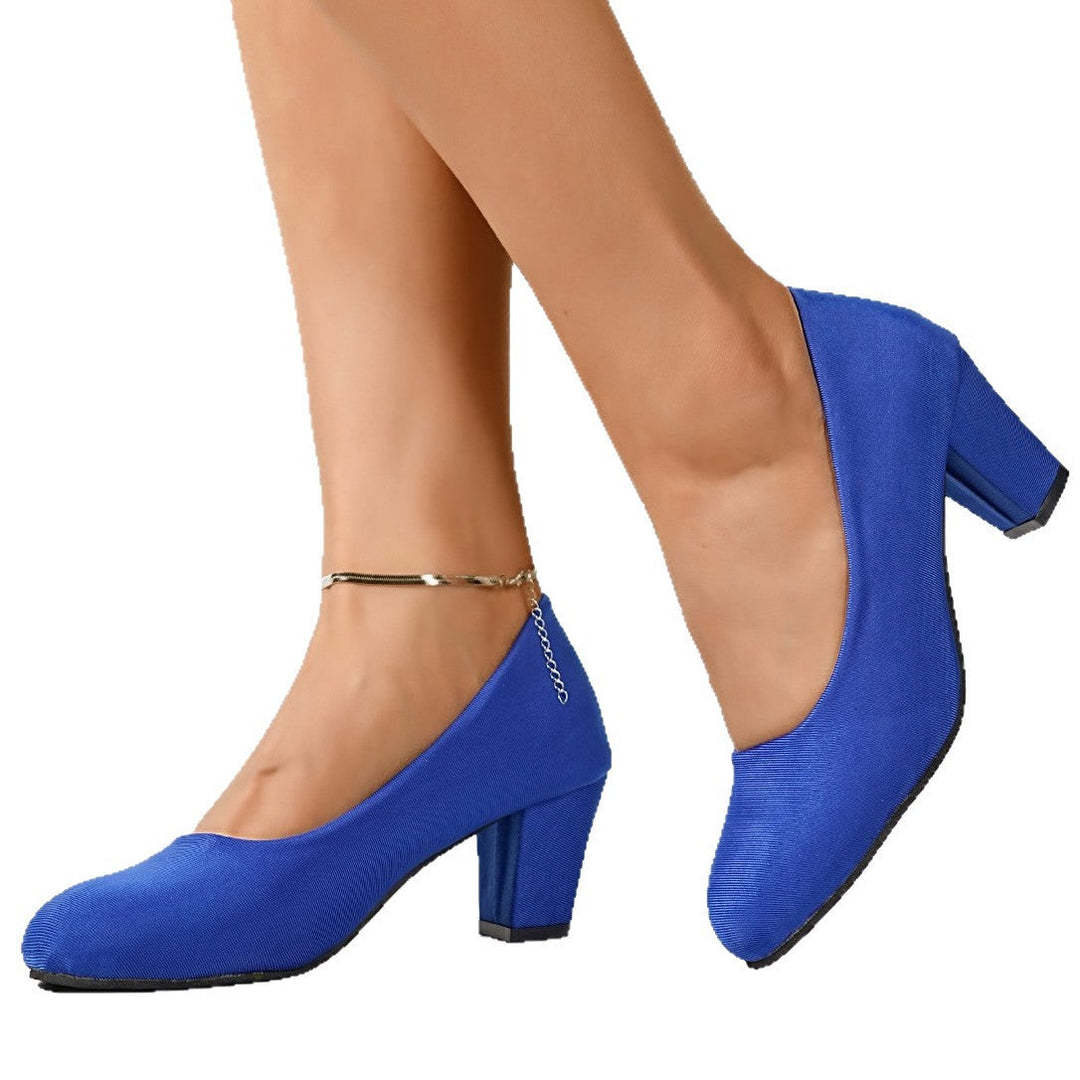 Damen elegante Pumps mit bequemem Blockabsatz Echoarchiv