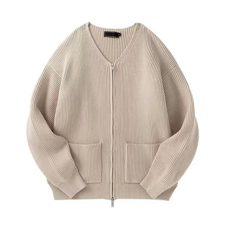 Damen Modische Strickjacke mit Reißverschluss Echoarchiv