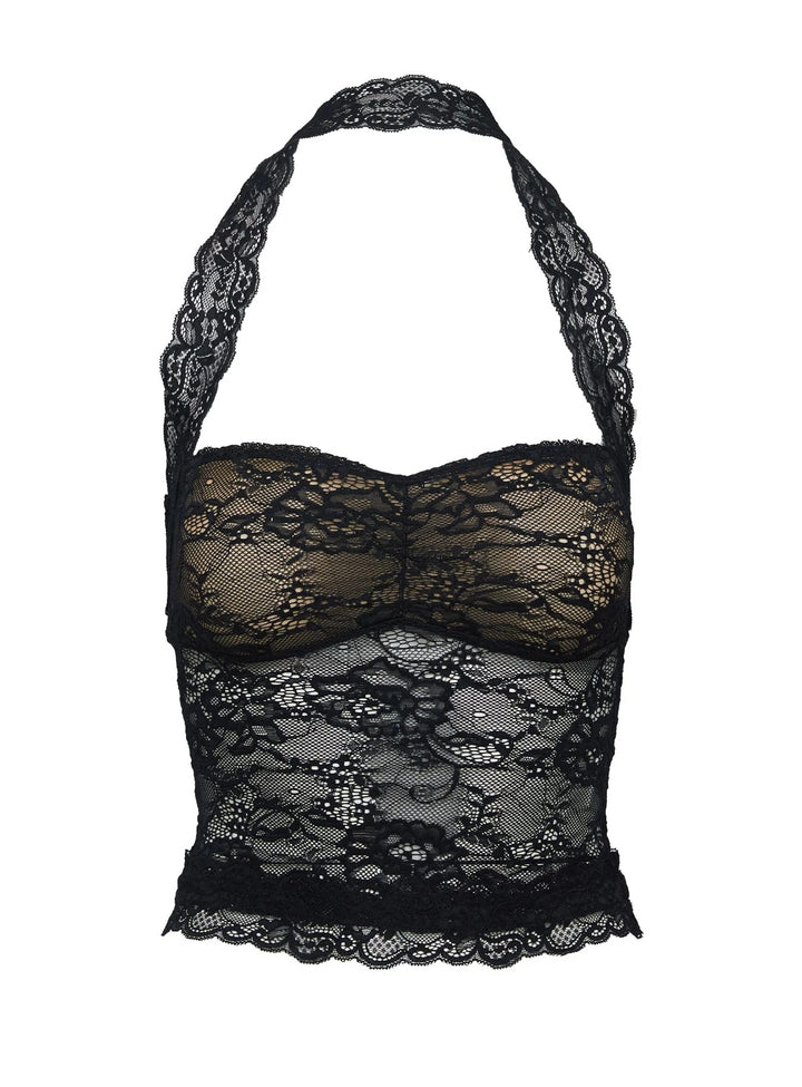 Damen Spitzen-Bustier mit romantischem Häkelmuster und verstellbaren Trägern Echo Archiv