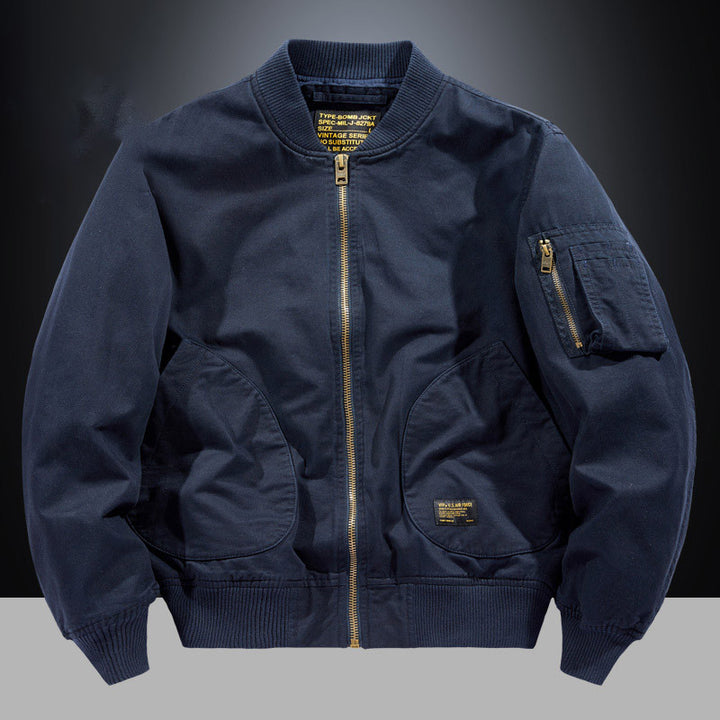 Herren Bomberjacke im Utility-Stil mit Ärmel‑Tasche und Rippbündchen Echoarchiv