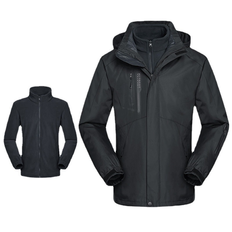 Herren atmungsaktive und wasserfeste Softshell-Outdoorjacke mit verschweißten Nähten und Multifunktions-Taschen Echoarchiv
