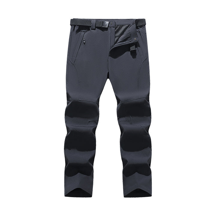 Herren Softshell-Hose für Outdoor mit vorgeformten Knien, integriertem Gürtel und Reißverschlusstaschen Echoarchiv