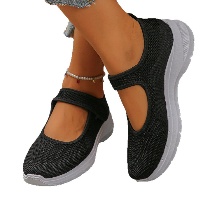 Damen Sportliche Slip-On Sneakers mit atmungsaktivem Mesh-Obermaterial und elastischen Riemen Echo Archiv