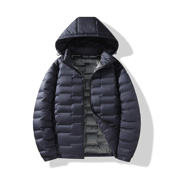 Herren Ultraleichte Steppjacke mit Kapuze und Thermofutter Echo Archiv