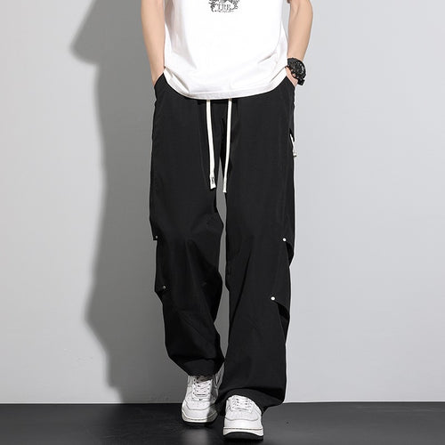 Herren Utility-Cargo-Loungehose mit Tunnelzugbund, Mehrfachtaschen & weitem Bein Echoarchiv