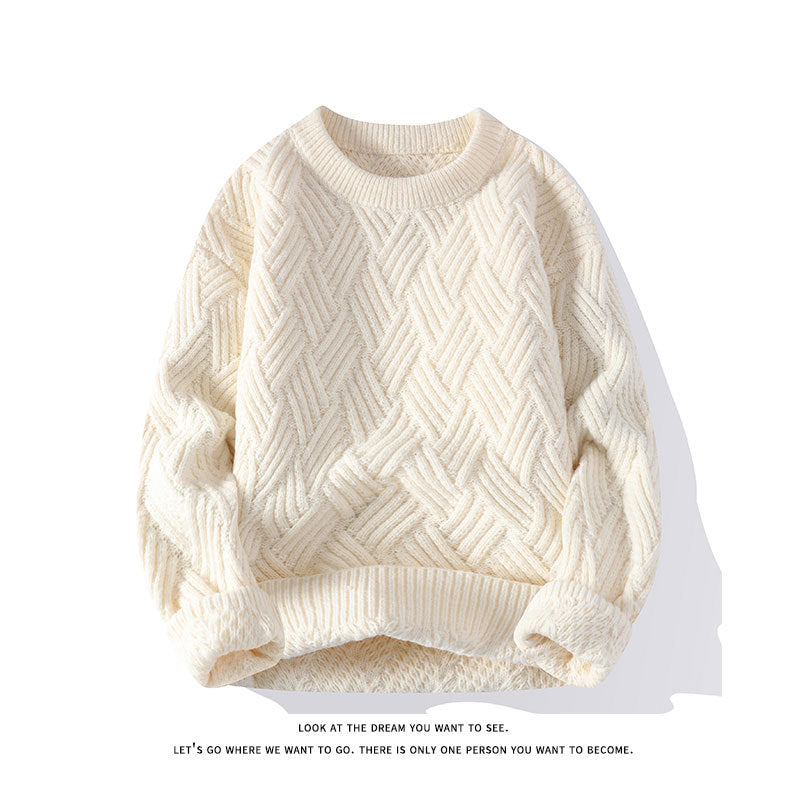 Damen nan grobgestrickter Oversize-Pullover mit Zopfmuster und elastischem Rippbund Echo Archiv