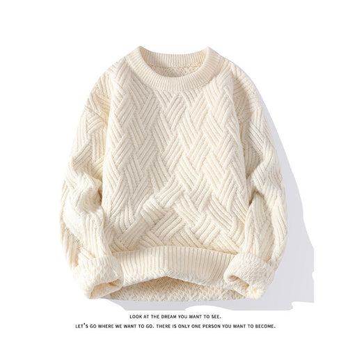 Damen nan grobgestrickter Oversize-Pullover mit Zopfmuster und elastischem Rippbund Echo Archiv
