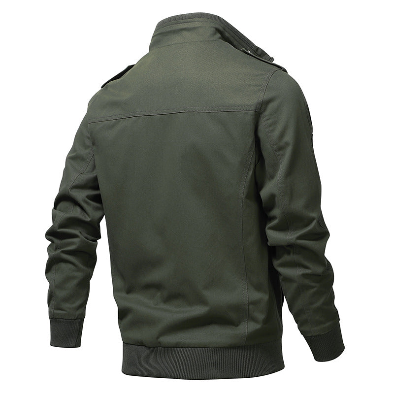 Herren modische Feldjacke mit praktischen Taschen und Samtkragen Echoarchiv