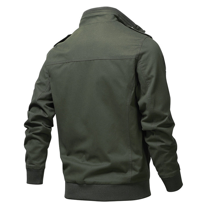 Herren modische Feldjacke mit praktischen Taschen und Samtkragen Echoarchiv