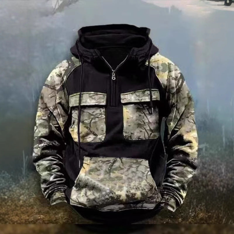 Herren Camouflage Funktionskapuzenpullover Echoarchiv